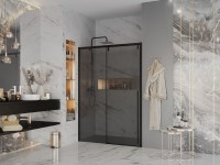 Дверь в нишу Ambassador Intense 110022202IBB (130х200) черный,стекло тонированное,раздвижная,1 место