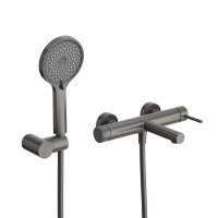 Смеситель для ванны и душа в комплекте с ручным душем, шлангом и держателем CEZARES RELAX-VD-GM