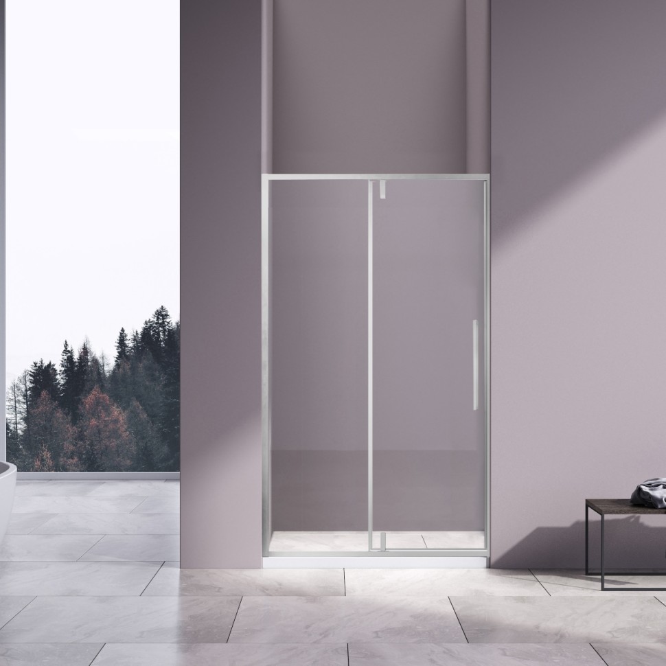 Душевая дверь Слим-Н (Slim-N) VDP-4SN120CL, хром, стекло прозрачное
