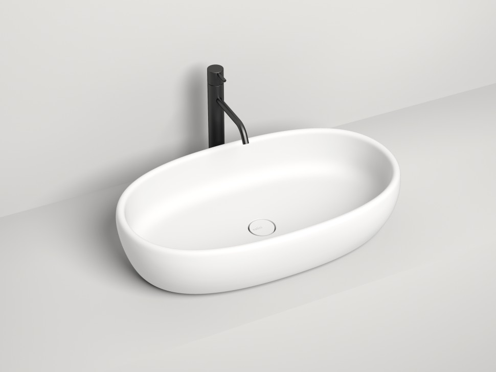 Раковина накладная LUCE  покраска по RAL полностью 690х395х155 S-Stone Матовое