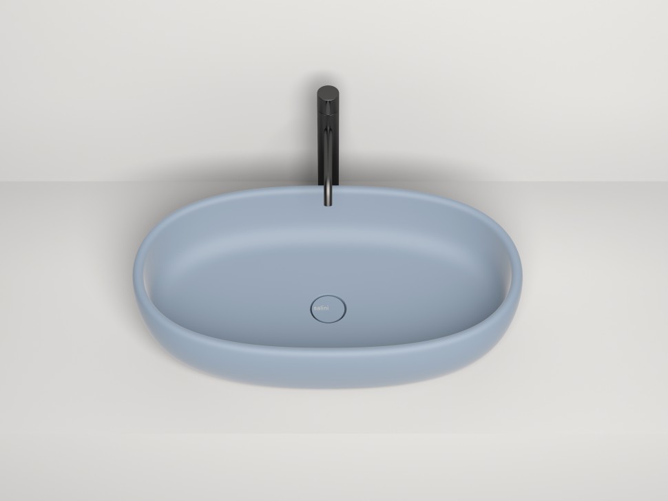 Раковина накладная LUCE  покраска по RAL полностью 690х395х155 S-Stone Матовое