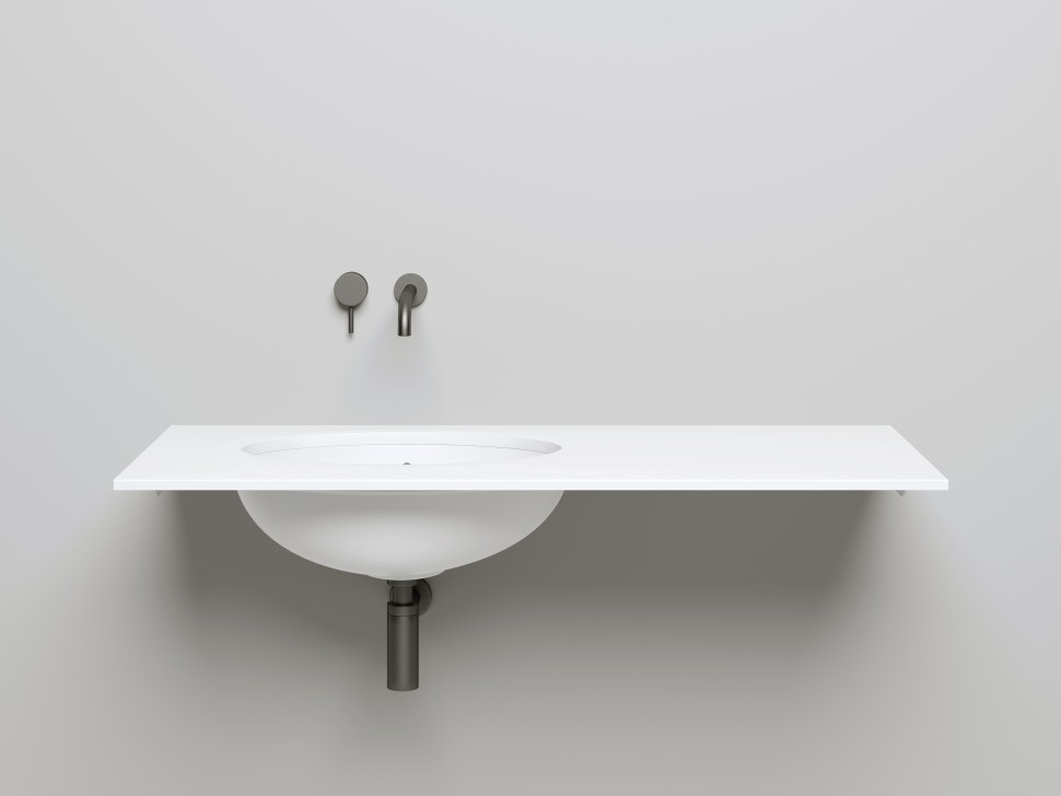 Раковина встраиваемая MAREA 12  в цвете по RAL 565х394х182 S-Stone Матовое