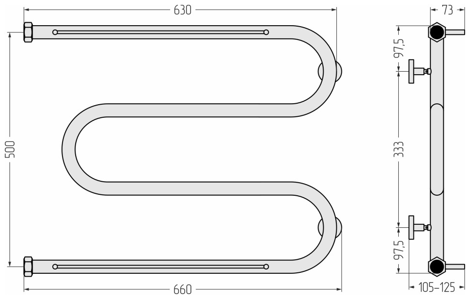 М-образный 2 полки+ 500х650