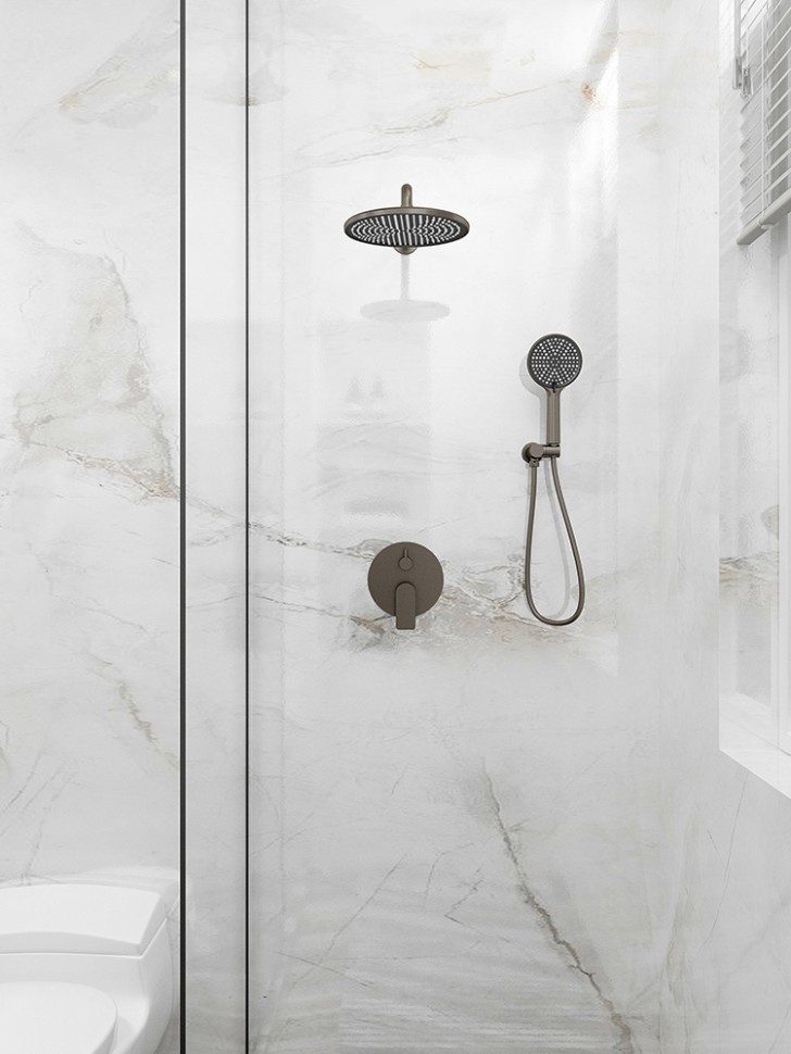 Встраиваемая душевая система LICATA, Графит брашинг