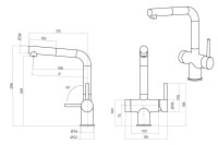 Смеситель EMAR EC-7026 ЕС - 7026 PVD Golden