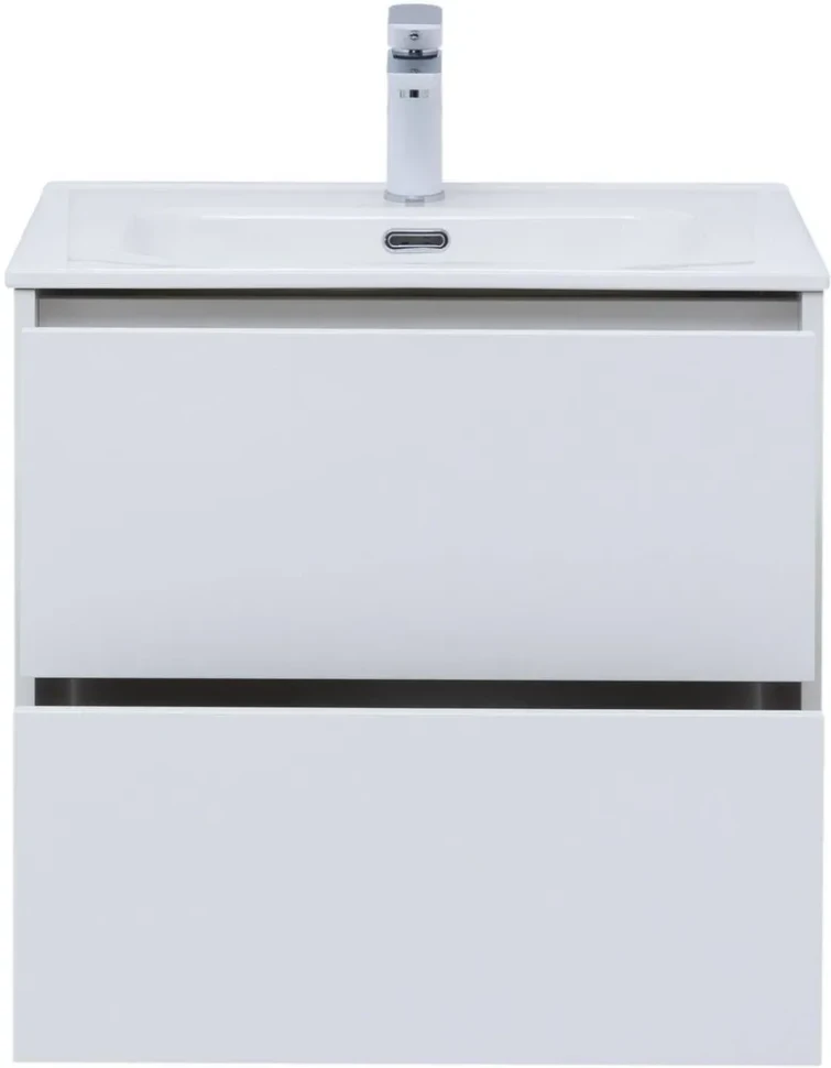 Тумба c раковиной Lino 60 (Flat) белый глянец