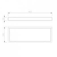 Полка стеклянная ABBER Westen AA1759G золото матовое