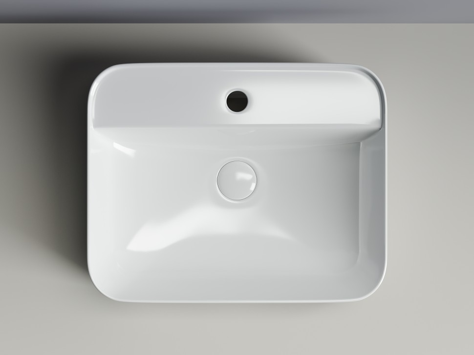 Умывальник чаша накладная прямоугольная Element 500x400x140мм