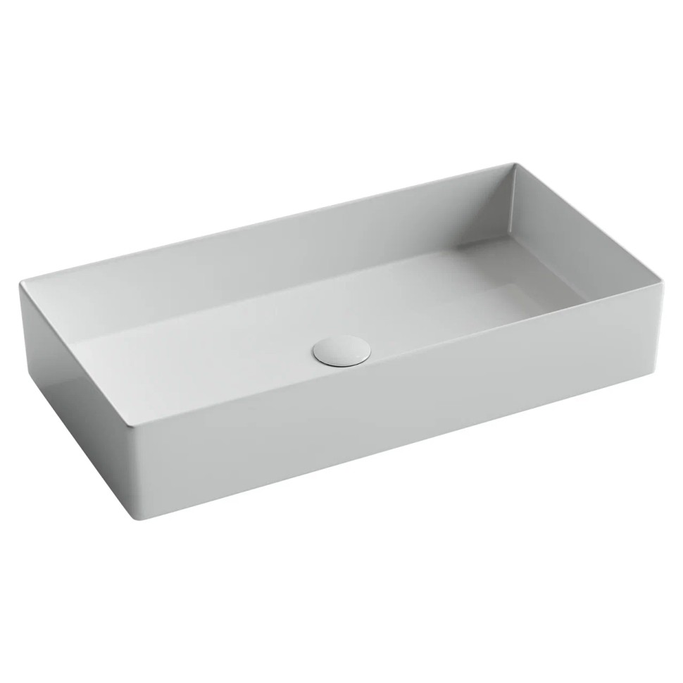 Раковина накладная прямоугольная 701x361x130, цвет белый, арт.CN6071