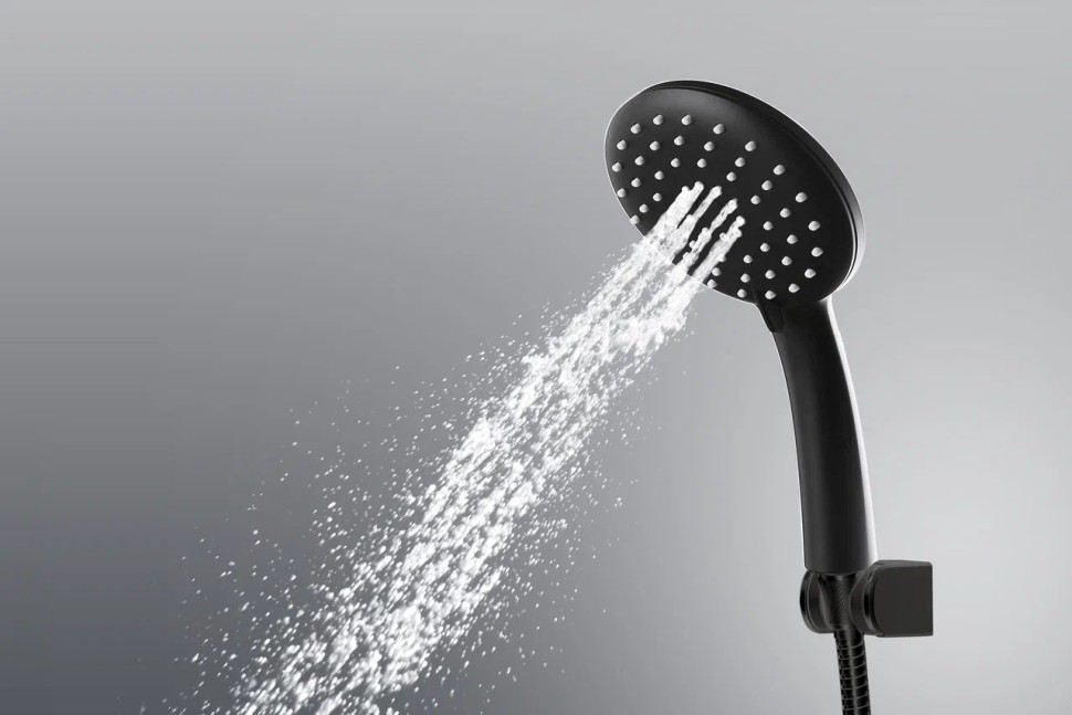 Душевая лейка SANCOS Lotus, диаметр 115 мм, 3 режима, цвет черный матовый, арт. SC6003MB