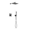 Душевой комплект с термостатом SANCOS Linn, с внутренней частью, вороненая сталь арт. SC9022GG