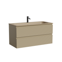 Тумба подвесная SANCOS Folk 995х445х500, c двумя ящиками оснащенными доводчиками, Капучино, арт.FL100CP