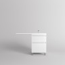 Тумба напольная STYLELINE "Даллас ЛЕОН 120", Люкс белая, PLUS с раковиной ESTETUS ЛЕОН 1200*549 правый