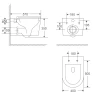 AQM2017PRO Унитаз подвесной сиденье SoftClose, технология смыва Invisible, скрыт крепеж. 535х355х385