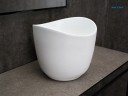 Раковина Gid N9303wg 51221 накладная белый матовый / белый графит 36x36x32