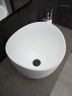 Раковина Gid N9303wg 51221 накладная белый матовый / белый графит 36x36x32