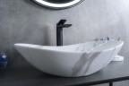Раковина Gid Mnc811C 54478 накладная под камень глянцевая 61x37x15