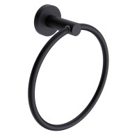 AQM7207MB Trento Кольцо для полотенца, черный матовый