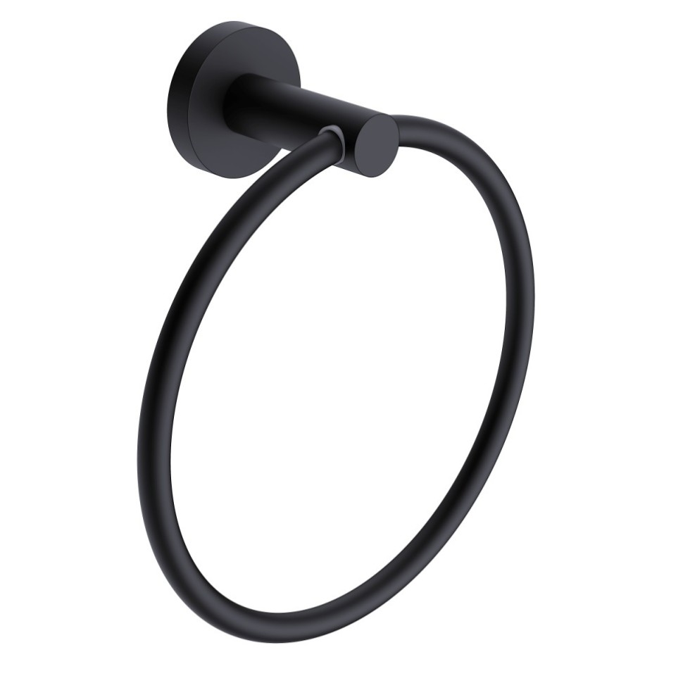 AQM7207MB Trento Кольцо для полотенца, черный матовый