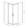 Душевой уголок Dice VSS-4D900CL, 900*900, хром, стекло прозрачное