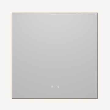 Зеркало Vincea LED VLM-4F800GM-2 800х800 c сенсорным выключателем, антизапотевание, вороненая сталь