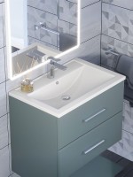 Раковина для ванной кварцевая Uperwood Foster Quartz 70х45,5х17,5 см, белая матовая, жасмин