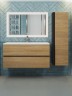 Тумба под раковину для ванной Uperwood Barsa 100 см, подвесная, черная/дуб сонома