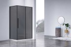 Душевой уголок Slim-N VSR-4SN8013CGB, 1300*800, черный, стекло тонированное