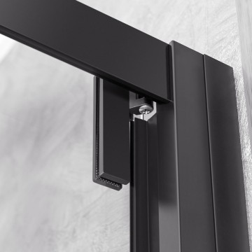 Душевой уголок Stile VSS-2ST9090CLB-R, 900*900, черный, стекло прозрачное, правый