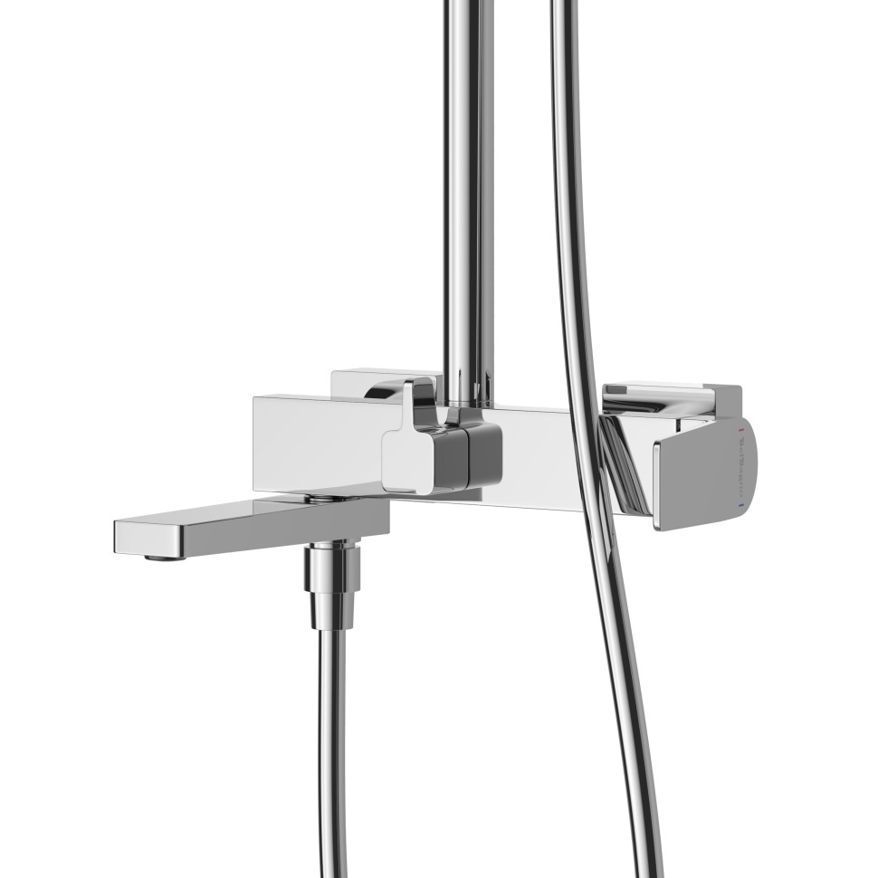 Душевая стойка со смесителем и изливом BelBagno ARDENTE-VSCM-CRM