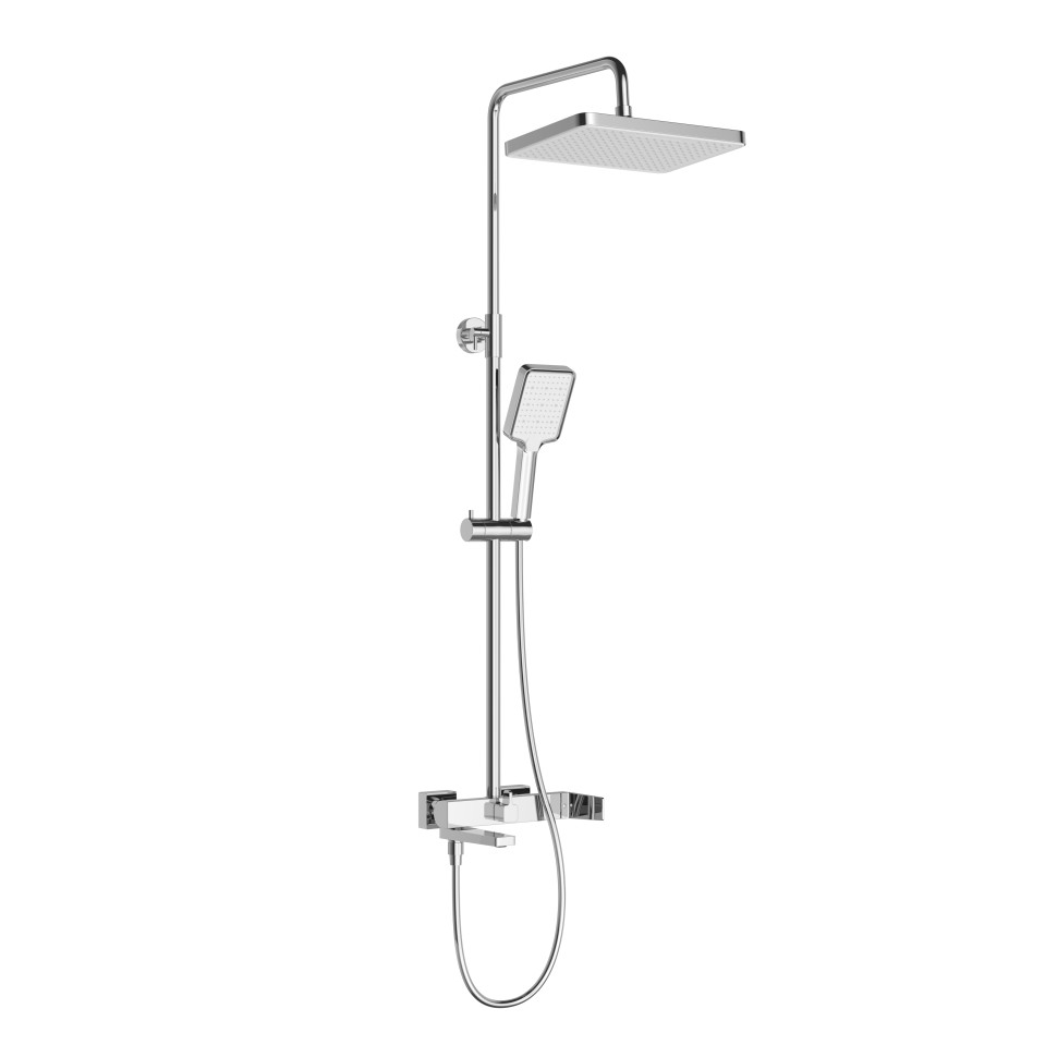 Душевая стойка со смесителем и изливом BelBagno ARDENTE-VSCM-CRM