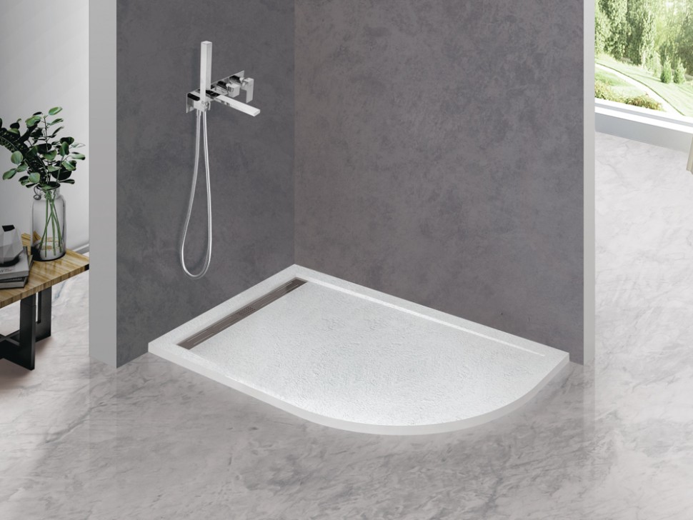 Поддон из искусственного мрамора CEZARES TRAY-AS-RH-100/80-30-W-L