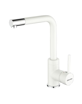 Смеситель для кухни Honner, белый матовый полностью, Ho212018-431TW(WH), Paulmark