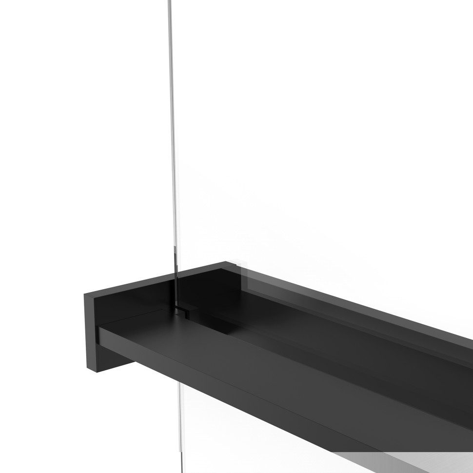 Душевая перегородка Walk-In VSW-1HR900GSB, 900*2000, черный, стекло янтарь