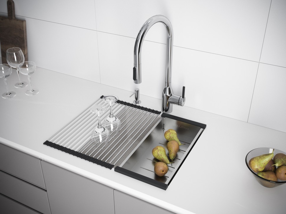 Мойка LUMI 45UNI-SKEW, IT-GRANIT, LU45SK-AN, антрацит, 455х440, Paulmark