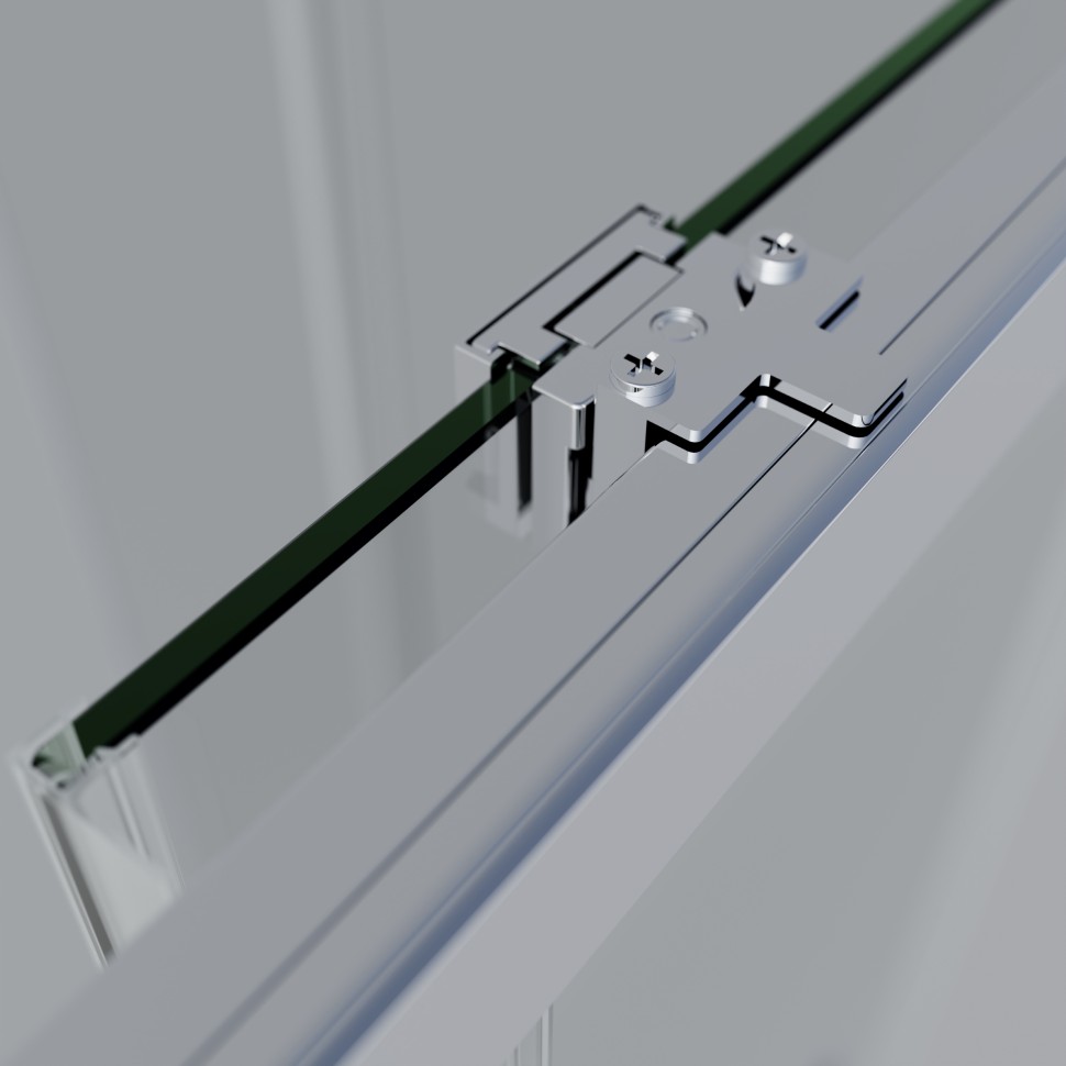 Душевой уголок Софт 2 (Soft 2) VSS-3SO2800CLGM, 800*800, вороненая сталь, стекло прозрачное,