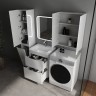 Тумба напольная STYLELINE "Бергамо мини 60" (2 ящ.) Люкс Плюс антискрейтч белый глянец под раковину Каре Люкс МИНИ 600х350