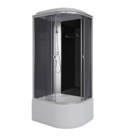 Душевая кабина Niagara Eco E100/80/40L/TN (100х80х215) высокий поддон(40см),стекло черное,4 места