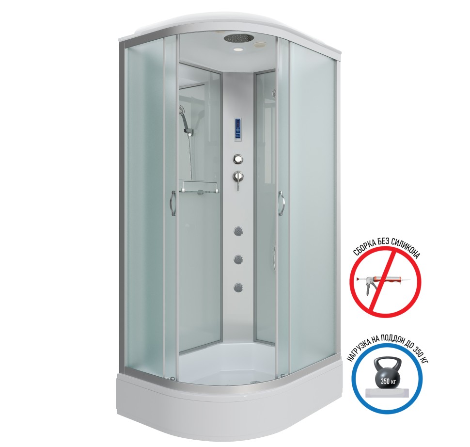 Душевая кабина Niagara Classic NG-33974-14RF (90х70х215) средний поддон(26см),стекло матовое,4 места