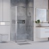 Душевое ограждение Niagara Nova NG-64-11A-A100-34 (110х100х195) прямоугольник,хром,дверь раздвижная,стекло прозрачное,2 места