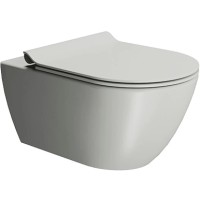 Унитаз подвесной безободковый GSI PURA 8815FR517 550 мм х 360 мм, с Swirlflush, с крепежом, цвет Cenere Matte (старый артикул 881517 / 8815FR217)