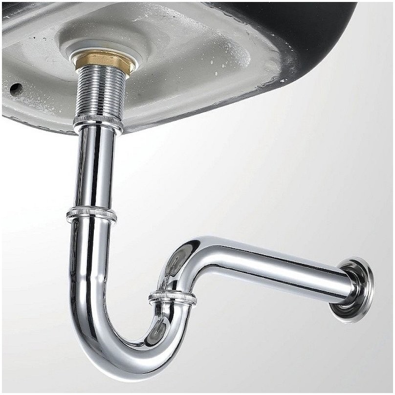 Сифон для раковины Ceramalux BC-068 нержавеющая сталь