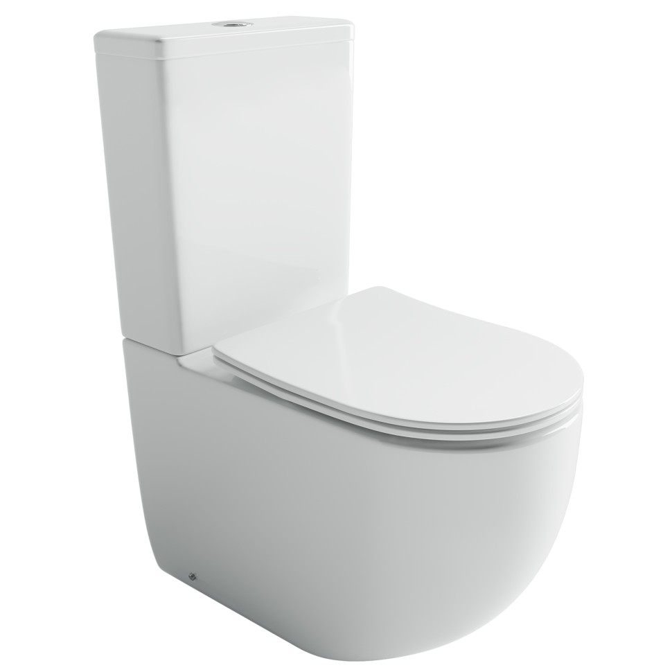 Напольная пристенная чаша унитаза METROPOL смыв Торнадо цвет белый Ceramicanova