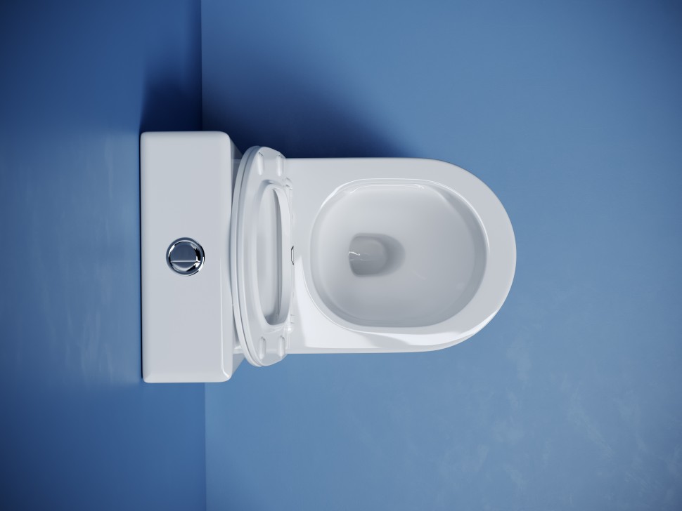 Напольная пристенная чаша унитаза METROPOL смыв Торнадо цвет белый Ceramicanova