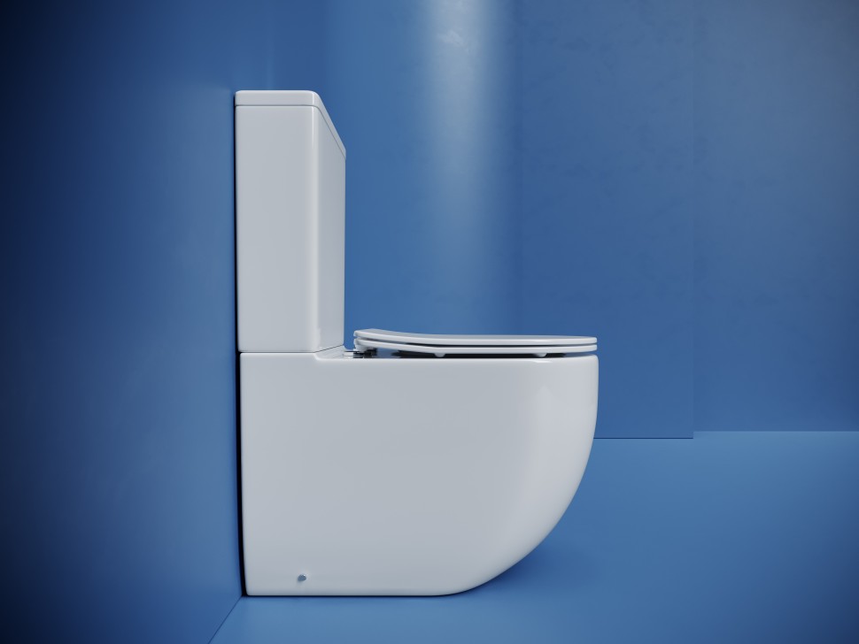 Напольная пристенная чаша унитаза METROPOL смыв Торнадо цвет белый Ceramicanova