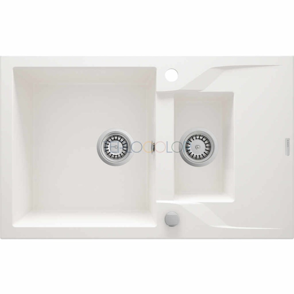 Гранитная мойка, 1.5-чаши с осушкой