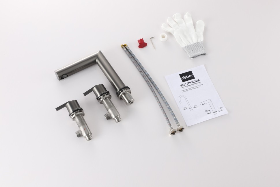 Смеситель ABBER Perfekte 316 AF8A08BST для раковины, брашированная сталь