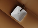 Раковина встраиваемая сверху CERAMICANOVA Element с отверстием слива - перелива квадратной формы 438x438x172 мм цвет белый арт. CN6077