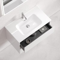 Тумба подвесная SANCOS Libra 790х450х500, c двумя ящиками оснащенными доводчиками, белый глянец , арт. LB80W