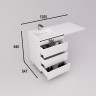 Тумба напольная STYLELINE "Даллас ЛЕОН 120", Люкс белая, PLUS с раковиной ESTETUS ЛЕОН 1200*549 левый